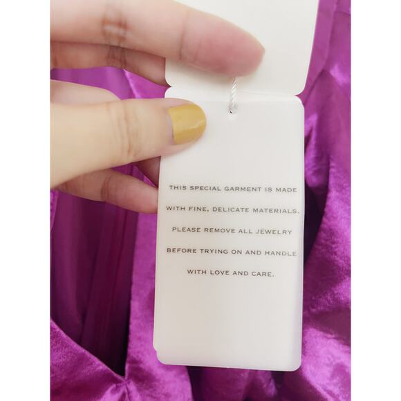 FOR LOVE & LEMONS NWT  Bowie Cutout Metallic Dress Purple Size S - Picture 9 of 11